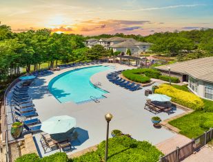 Aerial Pool Shot at Colonial Grand at Liberty Park in Birmingham, AL