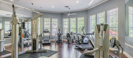 Gym at Colonial Grand at Liberty Park luxury apartment homes in Birmingham, AL