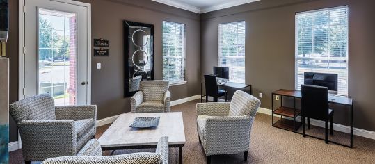 Business Center at MAA Madison Lakes luxury apartments homes in Huntsville, AL 