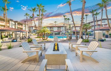 Fire Pit at MAA Camelback luxury apartment homes in  Scottsdale, AZ