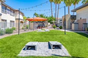 Corn hole at MAA City Gate luxury apartment homes in Mesa, AZ