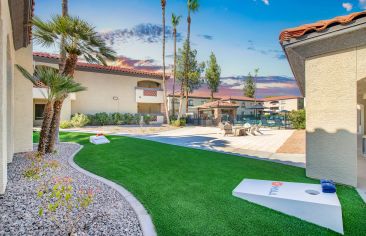 Corn Hole at MAA Old Towns Scottsdale luxury apartment homes in Scottsdale, AZ