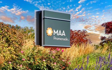 Signage at MAA Promenade luxury apartment homes in Westminster, CO