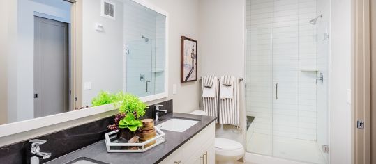 Bathroom 2 at Post River North luxury apartment homes in Denver, CO