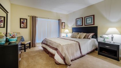 Bedroom at Preserve at Coral Square luxury apartment homes in Coral Springs, FL