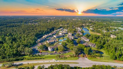 Aerial view at Hunters Ridge at Deerwood luxury apartment homes in Jacksonville, FL