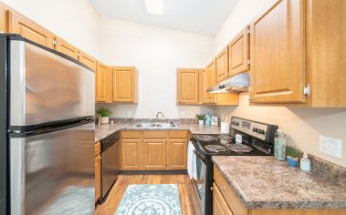 Kitchen at Woodhollow luxury apartment homes in Jacksonville, FL