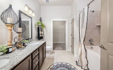 Bathroom at MAA Baldwin Park luxury apartment homes in Orlando, FL