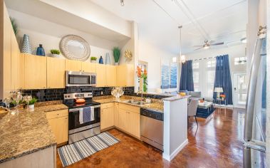 Kitchen at MAA Baldwin Park luxury apartment homes in Orlando, FL