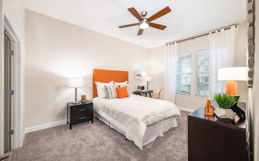 Bedroom at MAA Baldwin Park luxury apartment homes in Orlando, FL
