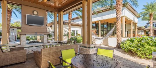 Outdoor Seating at MAA Crosswater luxury apartment homes in Orlando, FL