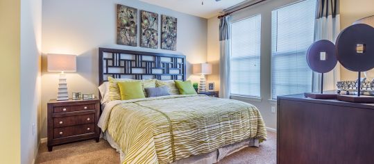 Bedroom at MAA Crosswater luxury apartment homes in Orlando, FL