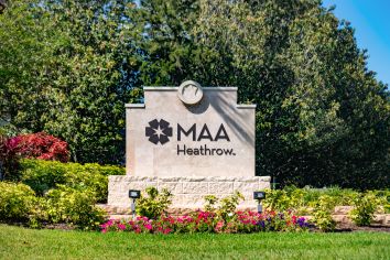 Signage at MAA Heathrow luxury apartment homes in Heathrow, FL
