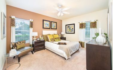 Bedroom at MAA Lake Mary luxury apartment homes in Orlando, FL