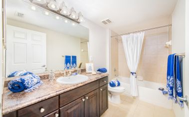 Bathroom at MAA Lake Nona luxury apartment homes in Orlando, FL