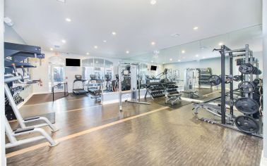 Fitness center at MAA Parkside luxury apartment homes in Orlando, FL