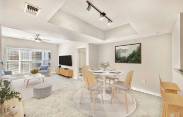 Living Room with carpet at MAA Parkside Luxury Apartment Homes in Orlando, FL