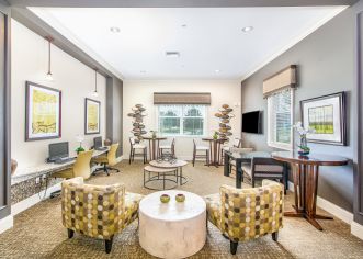 Business center at MAA Randal Lakes luxury apartment homes in Orlando, FL