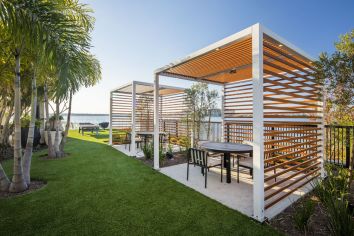 Cabana seating at MAA Sand Lake in Orlando, FL