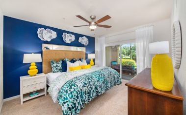 Model unit bedroom at MAA Windermere in Orlando, FL