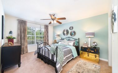 Bedroom at The Club at Panama Beach luxury apartment homes in Panama City Beach, FL