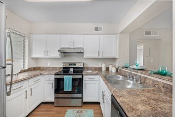 Kitchen at MAA Belmere luxury apartment homes in Tampa, FL