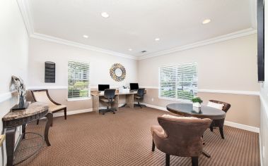 Business center at MAA Brandon luxury apartment homes in Tampa, FL