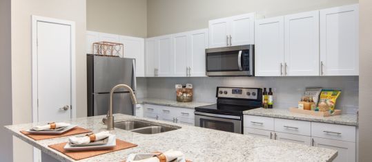 Model Kitchen at MAA Harbour Island luxury apartment homes in Tampa, FL