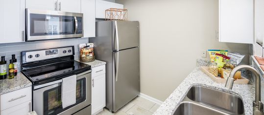 Kitchen 2 at MAA Harbour Island luxury apartment homes in Tampa, FL