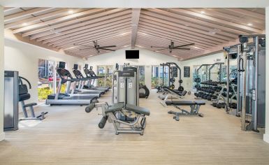 Fitness center at MAA Hyde Park in Tampa, FL