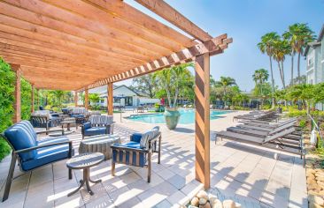 Poolside cabana at MAA Hyde Park in Tampa, FL