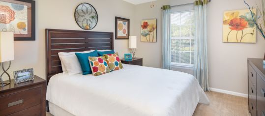 Model Bedroom at MAA Seven Oaks luxury apartment homes in Wesley Chapel, FL