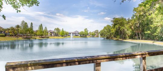 Pond at MAA Seven Oaks luxury apartment homes in Wesley Chapel, FL