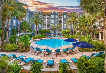 Pool area at MAA Soho Square in Tampa, FL