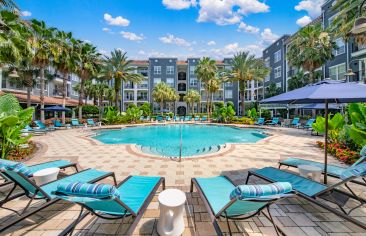 Pool area at MAA Soho Square in Tampa, FL