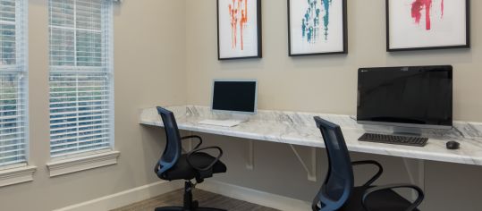 Business Center at MAA Barrett Creek luxury apartment homes in Atlanta, GA