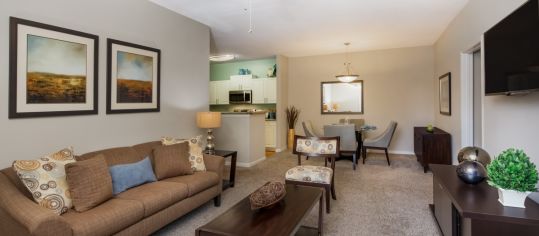 Living Room at MAA Barrett Creek luxury apartment homes in Atlanta, GA