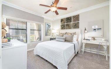 Bedroom at MAA Brookwood luxury apartment homes in Atlanta, GA