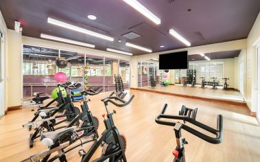 Studio fitness area at MAA Centennial Park luxury apartment homes in Atlanta, GA