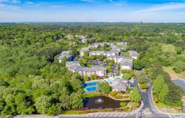 Aerial at MAA Chastain luxury apartment homes in Atlanta, GA