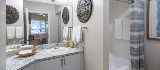 Bathroom 1 at MAA Glen luxury apartment homes in Atlanta, GA