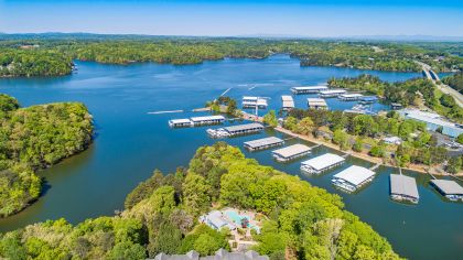 Aerial view 2 at MAA Lake Lanier luxury apartment homes in Gainesville, GA