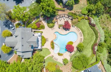 Aerial at MAA Lake Lanier luxury apartment homes in Gainesville, GA