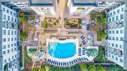 Aerial view at MAA Lenox luxury apartment homes in Atlanta, GA