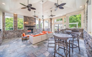 Patio Area at MAA McDaniel Farm luxury apartment homes in Atlanta, GA