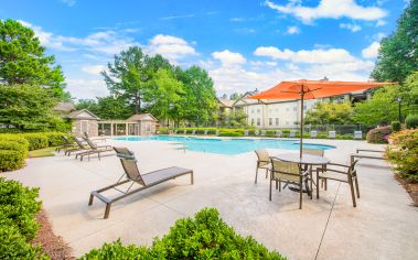 Outdoor swimming pool at MAA McDaniel Farm luxury apartment homes in Atlanta, GA