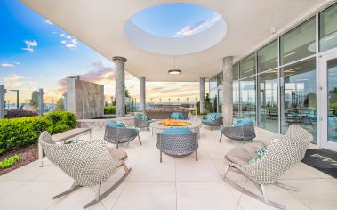 Rooftop fire pit at MAA Midtown luxury apartment homes in Atlanta, GA