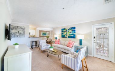 Living room at MAA Mount Vernon luxury apartment homes in Atlanta, GA