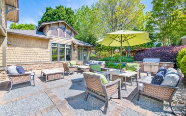 Patio at MAA Peachtree Hills luxury apartment homes in Atlanta, GA