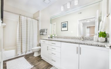 Bathroom at MAA Riverside luxury apartment homes in Atlanta , GA